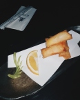 Cheese and shrimp spring rolls